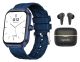 Xcell G12 Smart Watch Blue and Apollo 7 Earbuds Black/ White