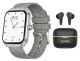 Xcell G12 Smart Watch Grey and Apollo 7 Earbuds Black/ White