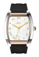 Xcell Selen Smart Watch Gold Silver Frame Black Silicon Strap