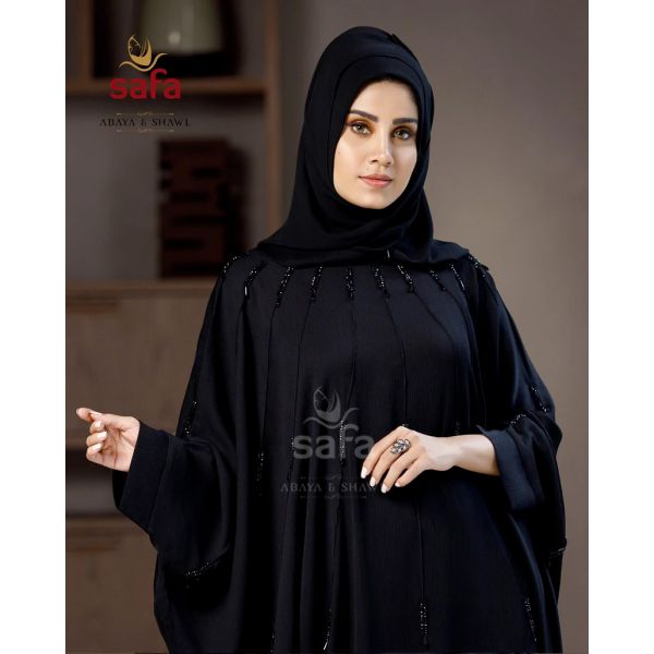 Black Designer Kaftan Abaya online for best price Abaya Fashion Bawwaba Oman