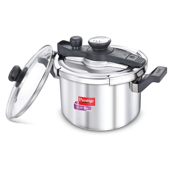 Buy Prestige S S Clip On Svachh 5Ltr Pressure Cooker online at the best price bawwaba.om Oman online shopping Oman