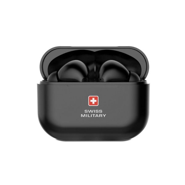 Buy Swiss Military Delta True Wireless Earbuds Black online for best price Mobile Accessories Bawwaba Online Shopping Oman