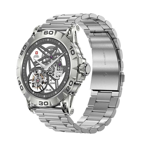 Buy Swiss Military Dom 2 Smart Watch Silver online at the best price from bawwaba.om online shopping Oman