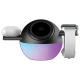 Porodo Orbix 3-In-1 Wireless Charger with Adjustable Ambient Light