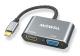 Mowsil Mini DP to VGA+HDMI Adapter