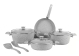 ATT Non-Stick Aluminum Cookware Set Light Grey 9 Pieces