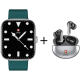 Swiss Military ALPS4 Smart Watch Green SILF-GRNSS + Earbuds TWS-VICTOR3 Bundle Offer