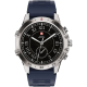 Swiss Military DOM5 Smart Watch Silver Frame Dark Blue Silicon Strap SILFBLUSS