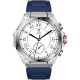 Swiss Military DOM6 Smart Watch with Silver Frame Blue Silicon strap SILF-BLUSS