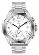 Swiss Military DOM6 Smart Watch with Silver Frame Silver Metal strap SILF-SILMS