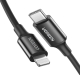 UGREEN USB-C to Lightning M/M Cable Rubber Shell 1m (Black)