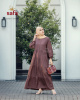 Brown Modern Abaya Gown