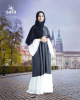 Green & White Open Abaya with stone work