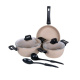 Gigilli Cookware Set 7 Pieces Beige