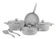 ATT Non-Stick Aluminum Cookware Set Light Grey 9 Pieces
