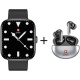 Swiss Military ALPS4 Smart Watch Black BLKF-BLKSS + Earbuds TWS-VICTOR3 Bundle Offer