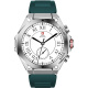 Swiss Military DOM6 Smart Watch with Silver Frame Green Silicon strap SILF-GRNSS