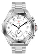 Swiss Military DOM6 Smart Watch with Silver Frame Silver Metal strap SILF-SILMS