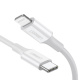 UGREEN USB-C to Lightning M/M Cable Rubber Shell 1m (White)